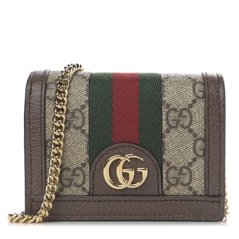 gucci gg supreme monogram embroidered face card case wallet pink|GUCCI GG Supreme Monogram Face Embroidered Card Case .